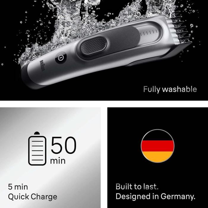 Braun - BRAUN Hårklippare Series 7 + 5 Stylingverktyg HC 7590 - Svart