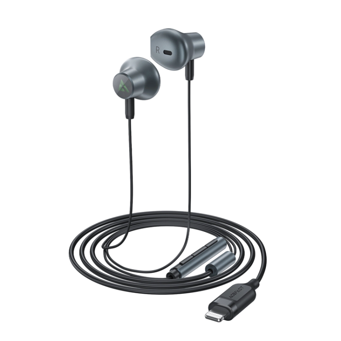 Acefast - Acefast In-Ear Lightning Hörlurar 1.2m - Svart