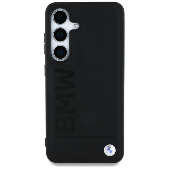BMW - BMW Galaxy S25 Mobilskal Läder Big Wordmark - Svart