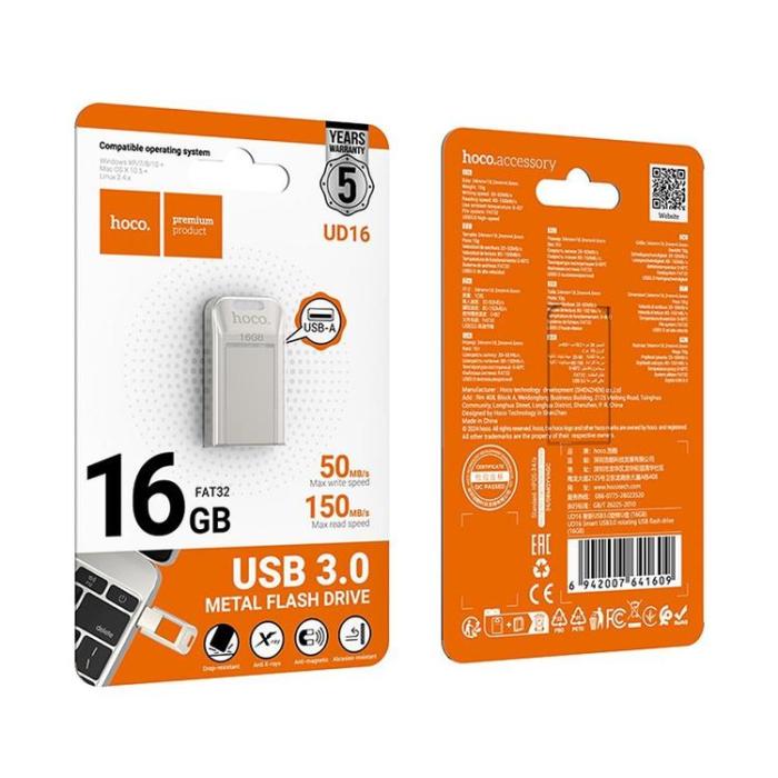 Hoco - Hoco Pendrive 16GB USB-A, USB-C UD16 USB 3.0