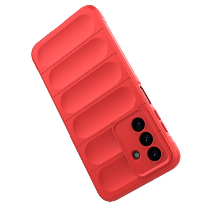 WANLONFENG - WANLONFENG Galaxy A17 Mobilskal med Härdat Glas HD - Röd
