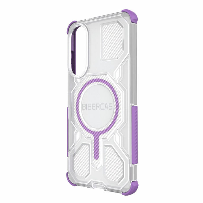 BIBERCAS - BIBERCAS Galaxy S25 Edge Mobilskal MagSafe J-16 - Lila