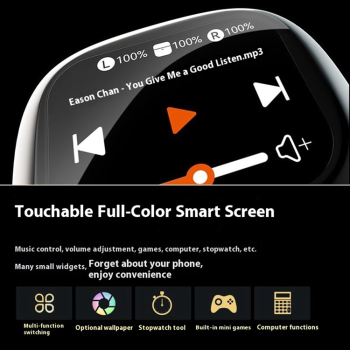 A-One Brand - Trådlösa Hörlurar med Pekskärm i Fullfärg In-Ear Bluetooth S09