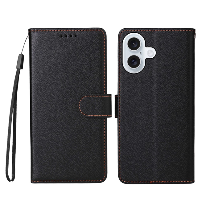 A-One Brand - iPhone 17 Plånboksfodral RFID Blocking med Handledsrem - Svart