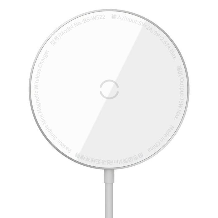 UTGATT5 - Baseus Magsafe iPhone Trådlös Laddare - Vit