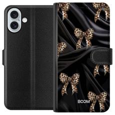 iSecrets - Pl&aring;nboksfodral till Apple iPhone 16 Plus med Leopard Bow