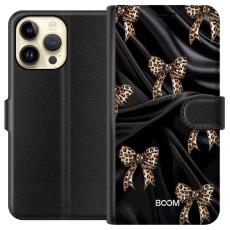 iSecrets - Pl&aring;nboksfodral till Apple iPhone 14 Pro Max med Leopard Bow