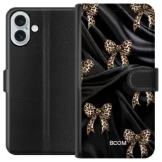 Gustaf - Pl&aring;nboksfodral till Apple iPhone 16 Plus med Leopard Bow