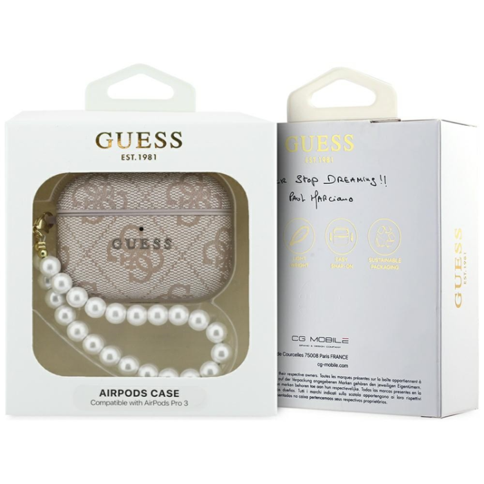 Guess - Guess AirPods Pro 3 Skal 4G Pearl Strap