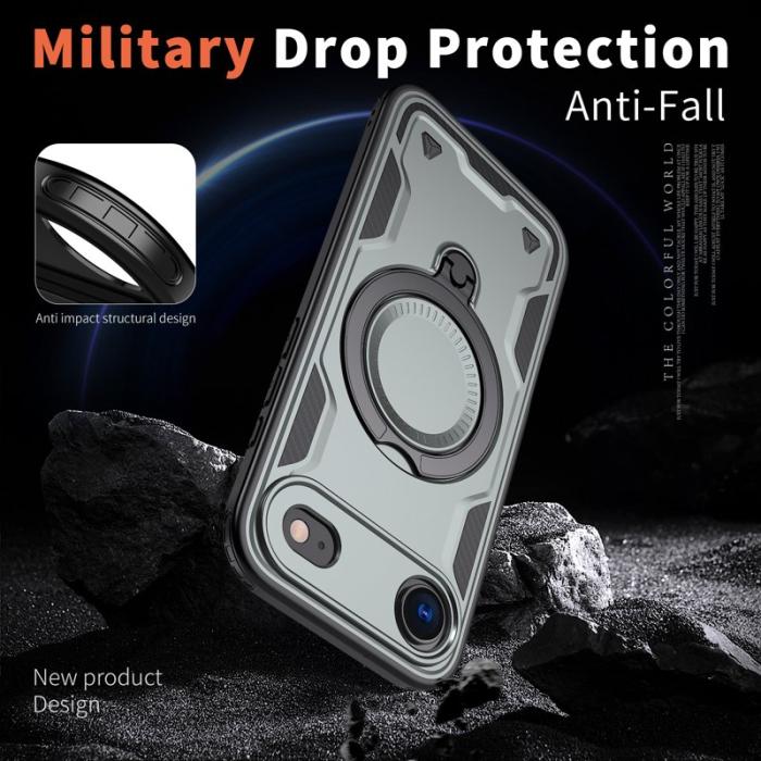 N/A - Mobilskal till iPhone Air Plast MagSafe Militärskydd - Grå