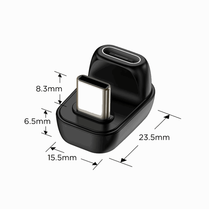 Tech-Protect - Tech-Protect USB-C Angled Adapter Ultraboost AA04 - Svart