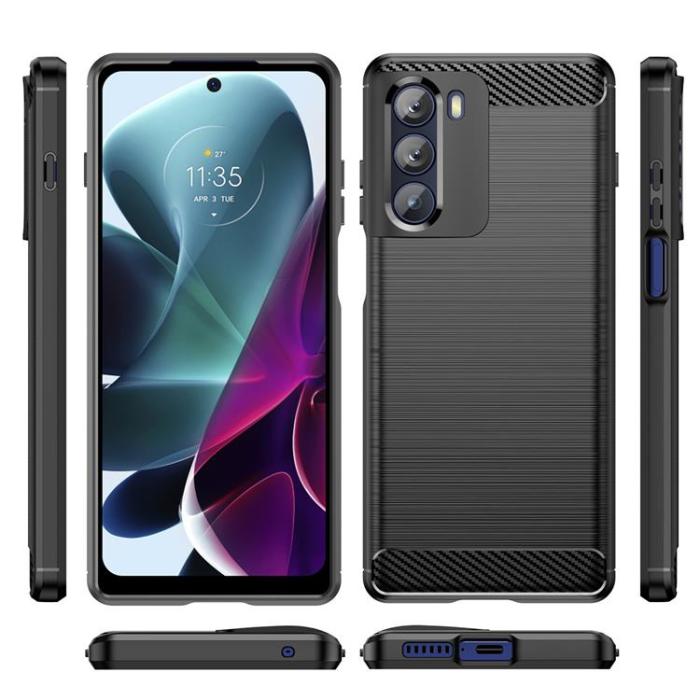 UTGATT1 - Carbon Motorola Moto G200 5G/Edge S30 Skal Flexible - Svart