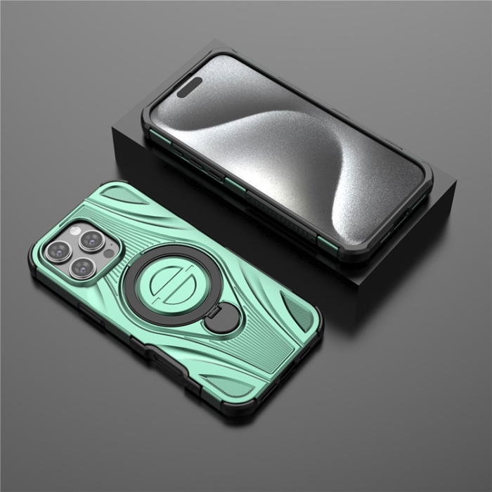 A-One Brand - iPhone 16 Pro Max Mobilskal MagSafe Magnetic Kickstand - Grön
