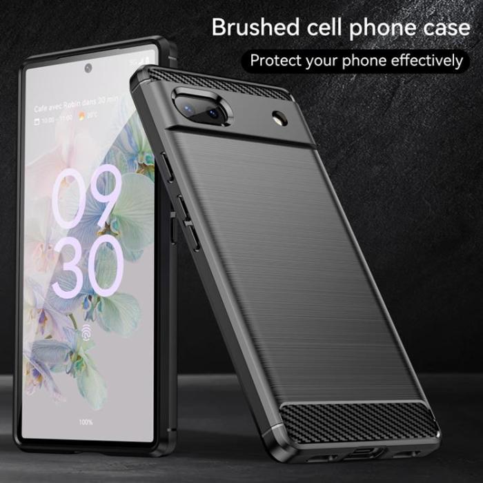 OEM - Google Pixel 6a Skal Carbon Fiber - Svart