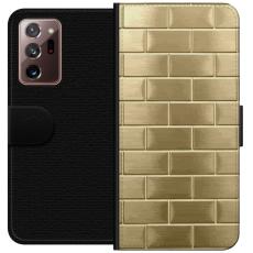 Gustaf - Pl&aring;nboksfodral till Samsung Galaxy Note20 Ultra med Gyllene Murstenar