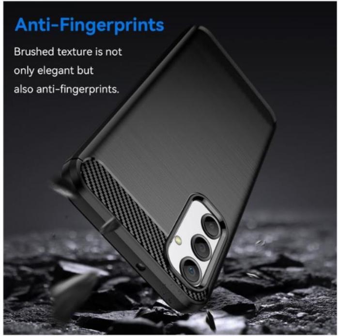 OEM - Galaxy A24 4G Mobilskal Carbon Fiber Brushed - Svart