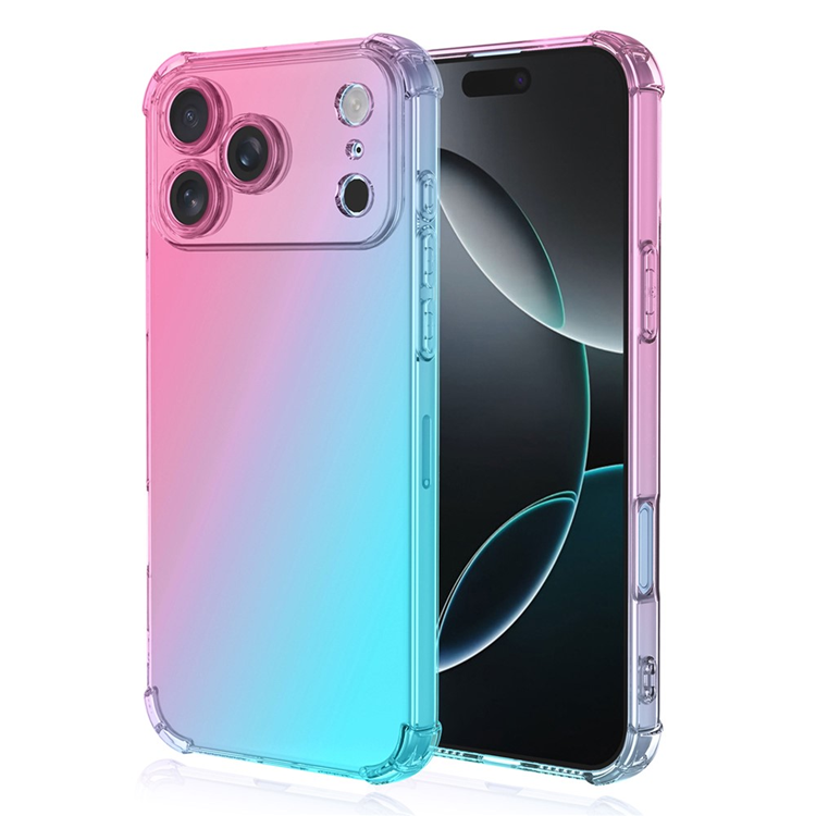 iPhone 17 Pro Mobilskal Gradient Färg Anti-Drop - Rosa/Grön | 2353 | AlltMobil