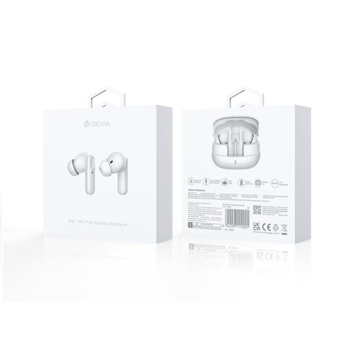 Devia - Devia TWS In-Ear Hörlurar Bluetooth ANC Pro 1 - Vit