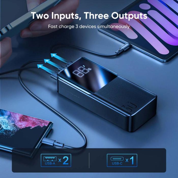 SiGN - SiGN Super Charge LED Powerbank 30000 mAh, 22.5W - Svart