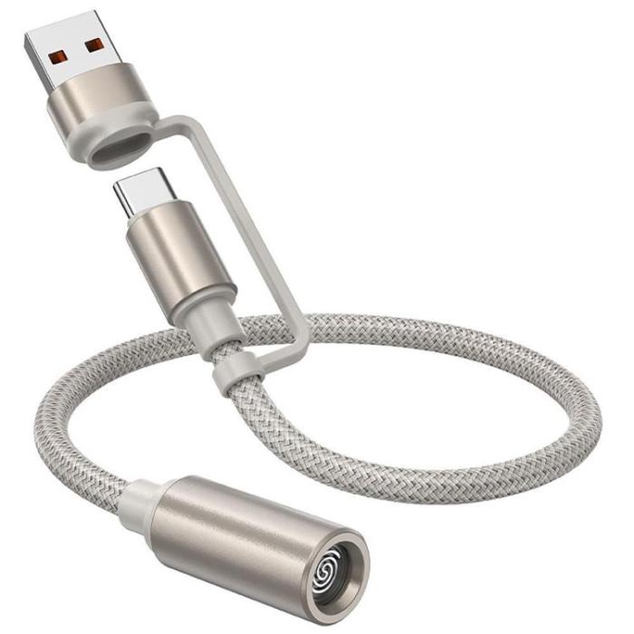 Hoco - Hoco Cigarettändare Till USB-A/USB-C Kabel Adapter 0.3m UA38B - Guld