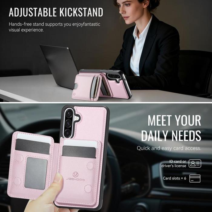 OEM - JEEHOOD Samsung Galaxy A36 5G Mobilskal KonstLäder - Rosa