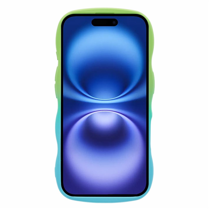 A-One Brand - iPhone 17 Mobiskal Gradient Color TPU - Grön + Babyblå