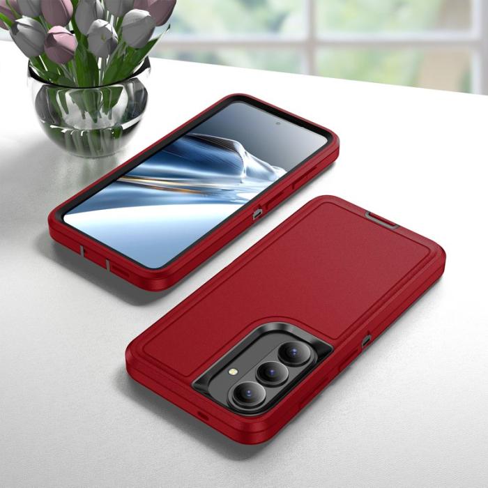 OEM - Mobilskal för Samsung Galaxy S26 PC + TPU Drop Protection - Röd och Svart