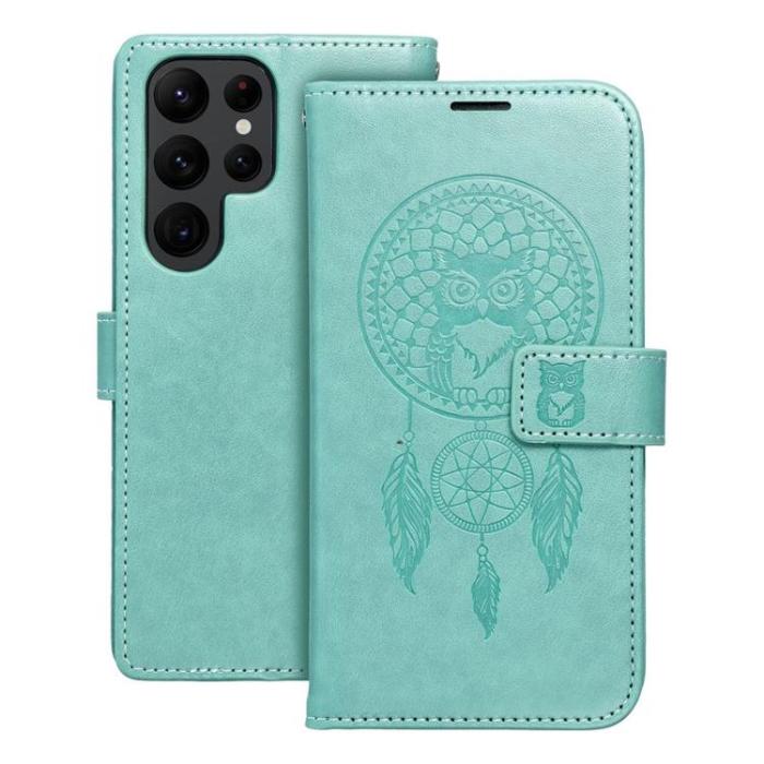 OEM - Galaxy S23 Ultra Plånboksfodral Mezzo Book Dreamcatcher - Grön