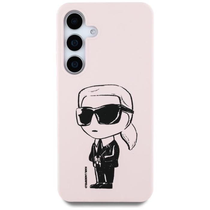 KARL LAGERFELD - Karl Lagerfeld Galaxy S25 Mobilskal MagSafe Silikon Graffiti Ikonik - Rosa