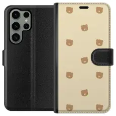 Gustaf - Pl&aring;nboksfodral till Samsung Galaxy S23 Ultra med Bj&ouml;rnm&ouml;nster