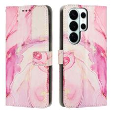 OEM - Pl&aring;nboksfodral f&ouml;r Samsung Galaxy S26 Ultra St&auml;llfunktion Konstl&auml;der - Ros&eacute;guld