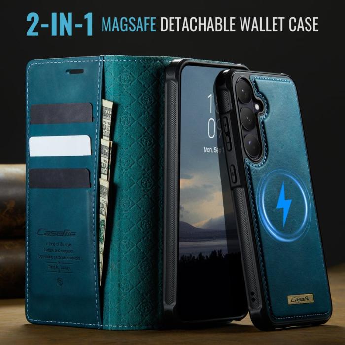 Caseme - CaseMe Plånboksfodral för Samsung Galaxy S26 Magnetiskt Konstläder RFID - Grön