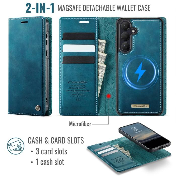 Caseme - CaseMe Plånboksfodral för Samsung Galaxy S26 Magnetiskt Konstläder RFID - Grön