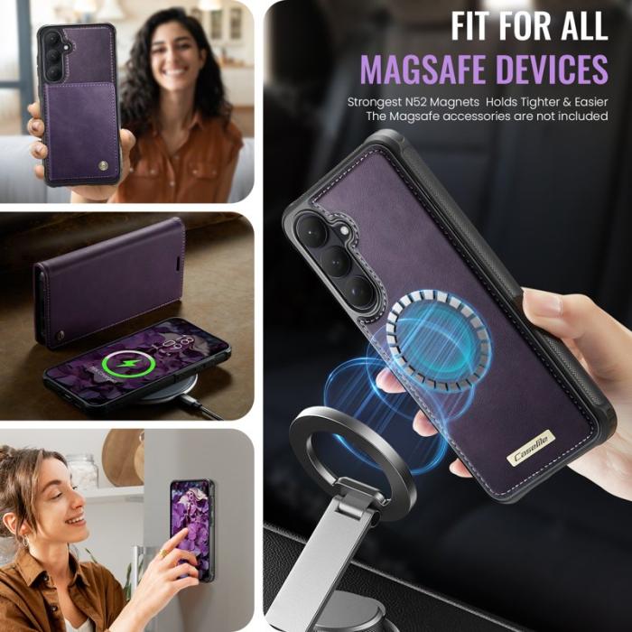 Caseme - CaseMe Plånboksfodral för Samsung Galaxy S26 Magnetiskt Konstläder RFID - Lila