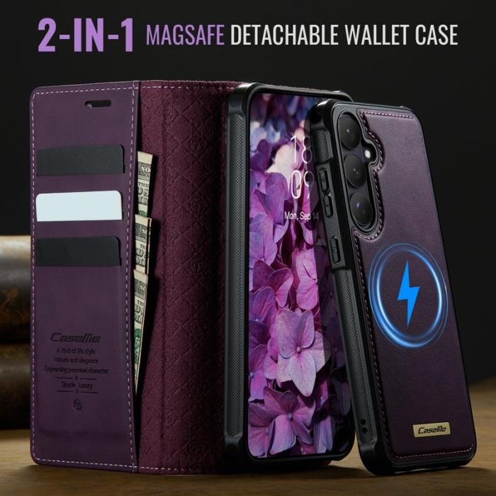 Caseme - CaseMe Plånboksfodral för Samsung Galaxy S26 Magnetiskt Konstläder RFID - Lila