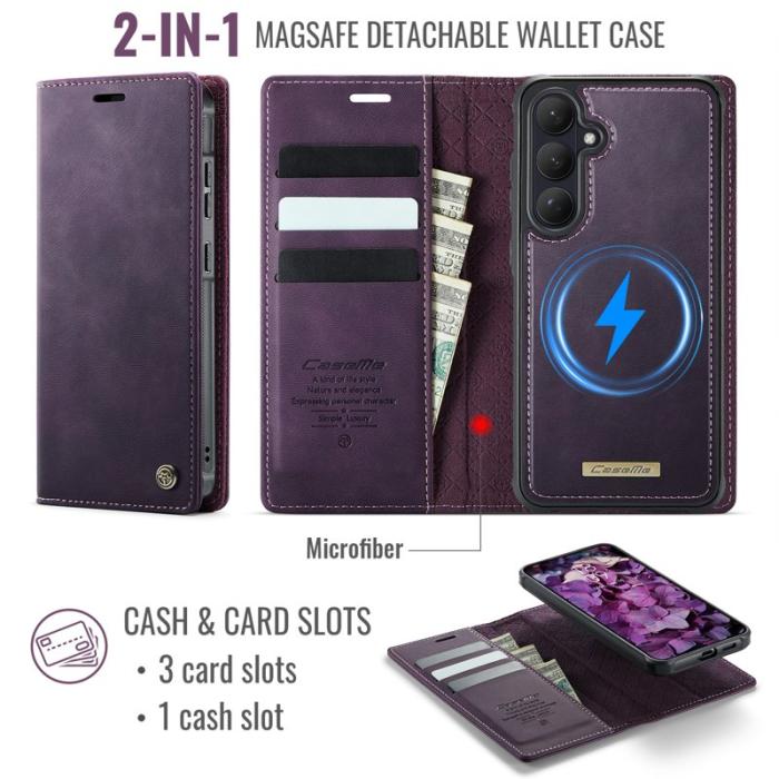 Caseme - CaseMe Plånboksfodral för Samsung Galaxy S26 Magnetiskt Konstläder RFID - Lila