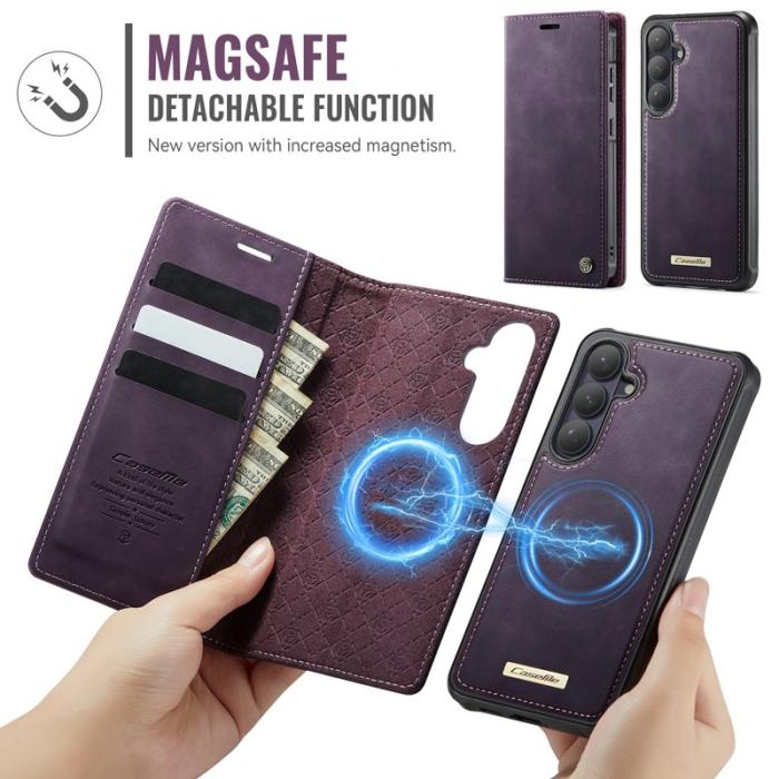 Caseme - CaseMe Plånboksfodral för Samsung Galaxy S26 Magnetiskt Konstläder RFID - Lila