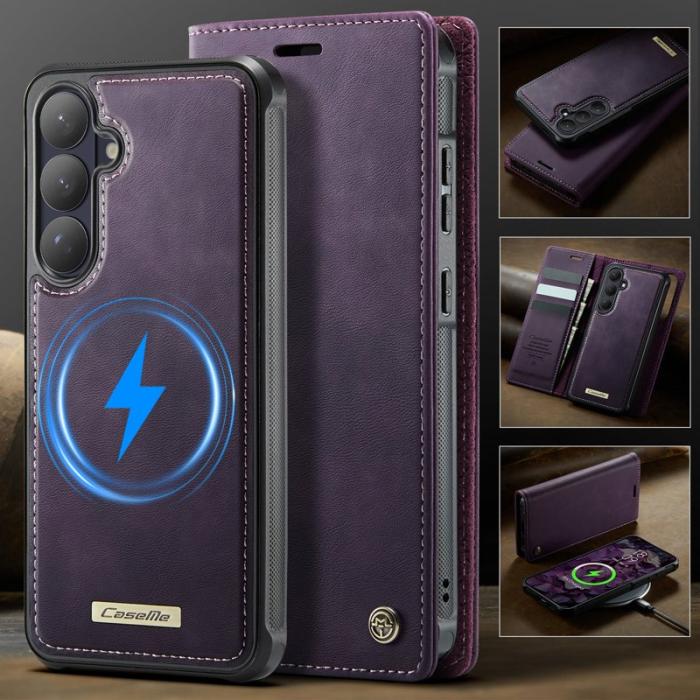 Caseme - CaseMe Plånboksfodral för Samsung Galaxy S26 Magnetiskt Konstläder RFID - Lila