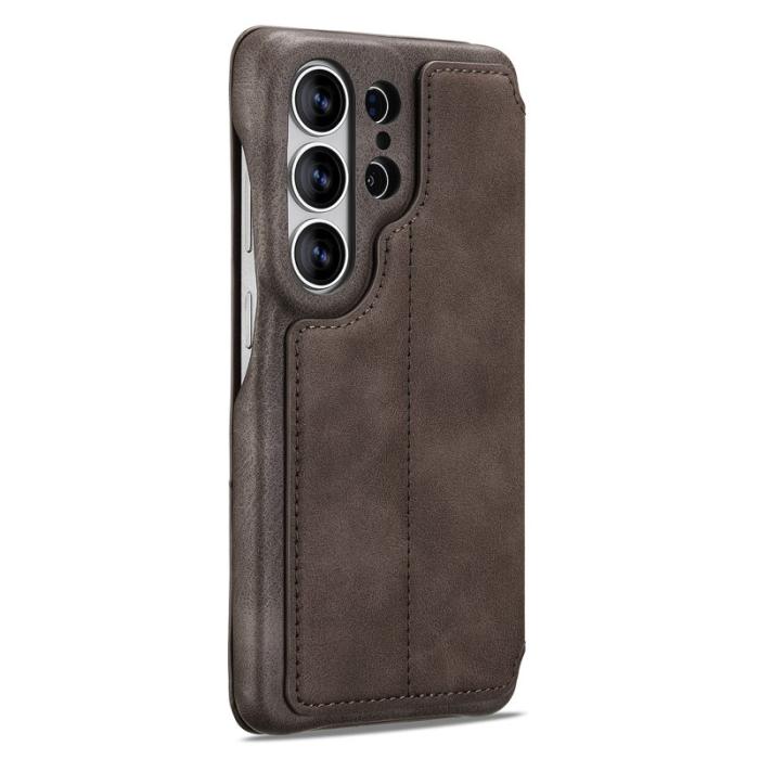 LC.imeeke - LC.IMEEKE Mobilfodral för Samsung Galaxy S26 Ultra Konstläder Card Slot - Kaffe