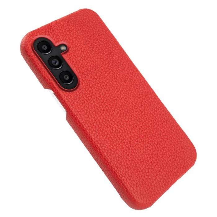 OEM - Mobilskal för Samsung Galaxy S26 Magnetiskt Äkta läder + PC - Röd