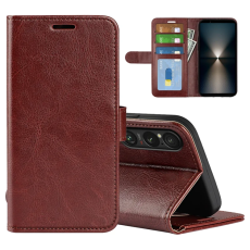A-One Brand - Sony Xperia 1 VII Plånboksfodral Crazy Horse Texture - Brun