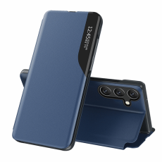 OEM - Galaxy S25 Fodral Eco Läder View med Flap - Blå