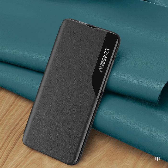 OEM - Galaxy S25 Fodral Eco Läder View med Flap - Svart