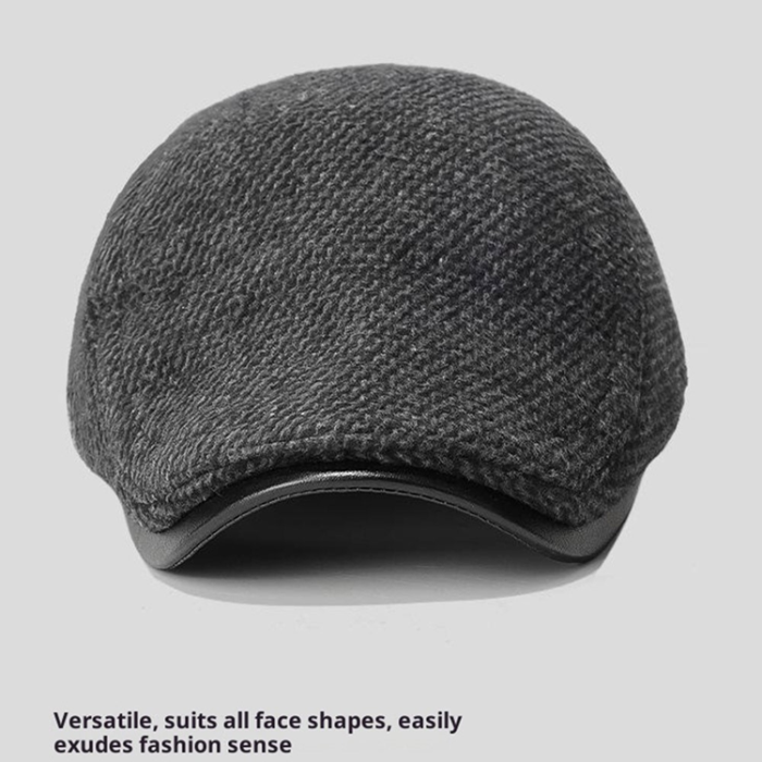 A-One Brand - Keps med Bred Brätte och Vikbara öronflikar Ull 2025d123 - Svart