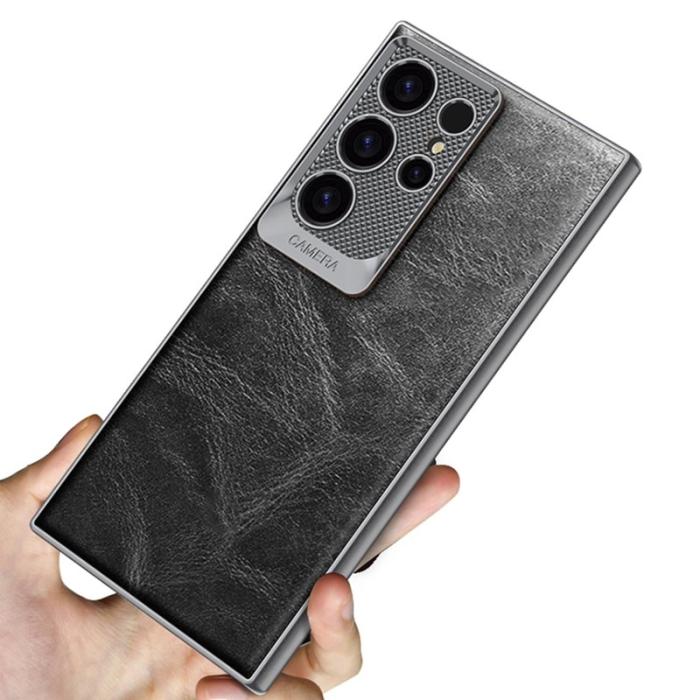 GKK - GKK Samsung Galaxy S24 Ultra Fodral Waxy PU + TPU - Grå
