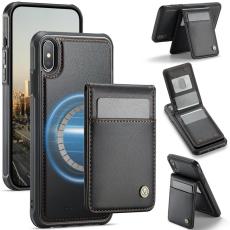 JEEHOOD - JEEHOOD J06 Mobilskal till iPhone XS/X med kortfack RFID-skydd - Svart