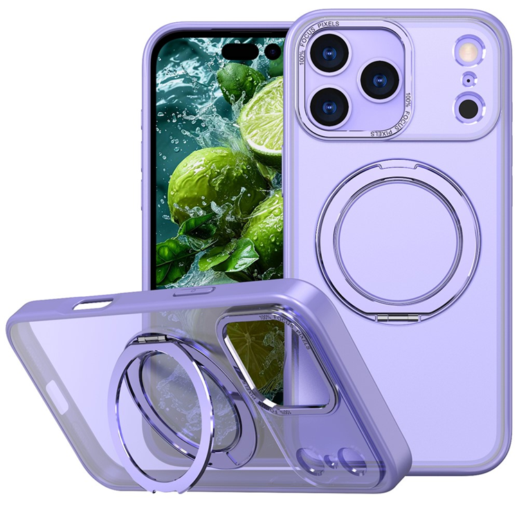 iPhone 17 Pro Mobilskal Ring Kickstand TPU PC - Lila | 2353 | AlltMobil