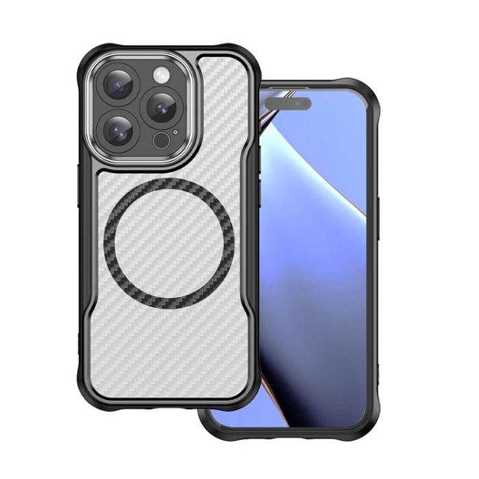 OEM - iPhone 15 Pro Max Mobilskal MagSafe Defender Carbon - Svart
