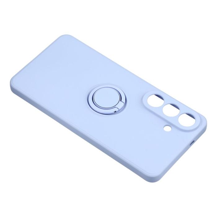 OEM - Mobilskal för Samsung Galaxy S26 Plus Silikon med Ring Kickstand - Ljuslila