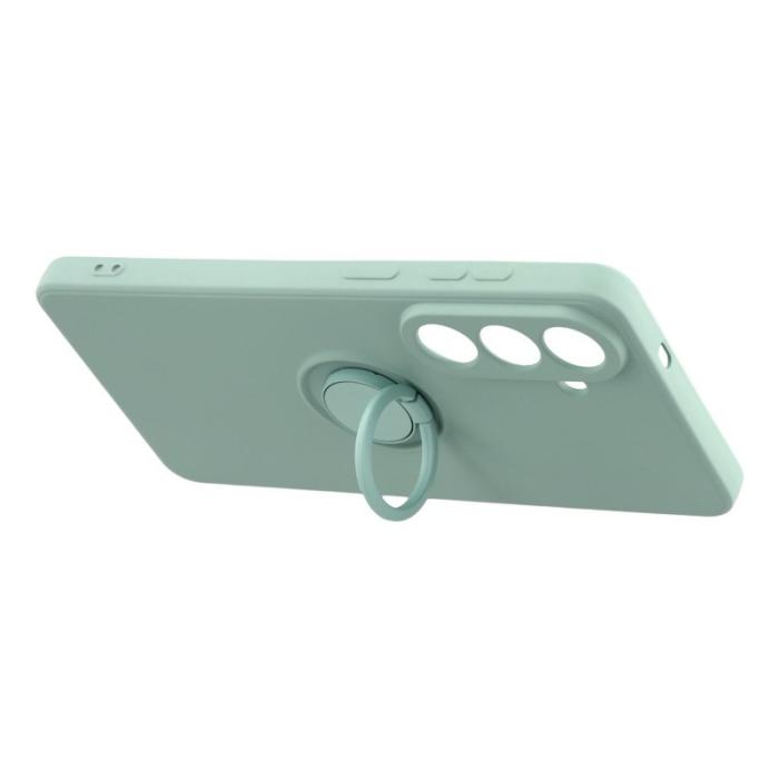 OEM - Mobilskal för Samsung Galaxy S26 Plus Silikon med Ring Kickstand - Mintgrön